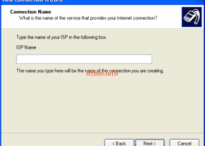 PPPoE connection setup confirmation Windows XP