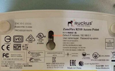 Ruckus Zonflex R310 AP Basic Configuration